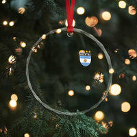 Argentina 4th Star Vintage Argentine Football Crest Crystal Glass Ornament
