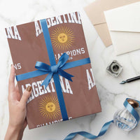 Argentina Champions 2026 Wrapping Paper Roll Argentinian Pride Vintage Sol De Mayo