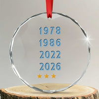 Argentina Flag Pride Soccer Crystal Glass Ornament 1978 1986 2022 Future Fourth Star