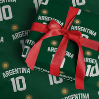 Argentina Football Number 10 Jersey Style Wrapping Paper Roll Soccer Fan