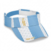 Argentina Hattrick WC26 Personalized Sun Visor Cap Triple Strike Football Albiceleste Fan