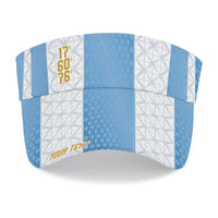 Argentina Hattrick WC26 Personalized Sun Visor Cap Triple Strike Football Albiceleste Fan
