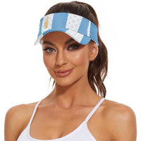 Argentina Hattrick WC26 Personalized Sun Visor Cap Triple Strike Football Albiceleste Fan