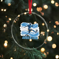 Argentina Soccer Fan Argentinian Flag Patriotic Sports Crystal Glass Ornament
