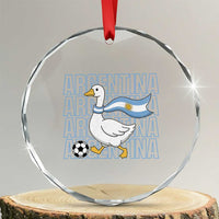 Argentina Soccer Football Crystal Glass Ornament Silly Goose Argentinian Flag Fan Supporter