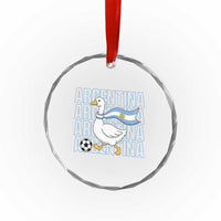 Argentina Soccer Football Crystal Glass Ornament Silly Goose Argentinian Flag Fan Supporter