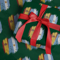 Argentina Spain Dual Heritage Flag Graphic Wrapping Paper Roll Vintage Spanish Argetine Match Day Pride