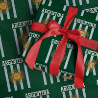 Argentina Sun of May Flag Retro Graphic Wrapping Paper Roll Patriotic Argentine Heritage Pride Souvenir