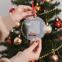 Arizona Map Phoenix Sedona Tucson Southwest Travel Crystal Glass Ornament