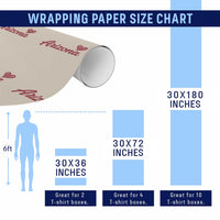 Arizona State Pride Wrapping Paper Roll Clean Word Art Minimalist Graphic