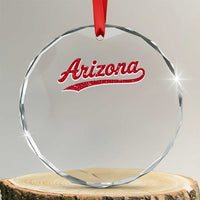 Arizona Varsity Script Classic Sports Jersey Style Crystal Glass Ornament