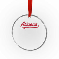 Arizona Varsity Script Classic Sports Jersey Style Crystal Glass Ornament