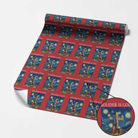 Army Christian Wrapping Paper Roll Soldier Cross Starry Night Faith Patriotic Jesus - Wonder Print Shop