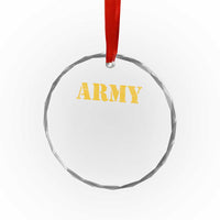 Army Crystal Glass Ornament Military Training PT Exercise Workout Gear Veterans Service