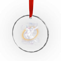 Astronaut Outer Space Crystal Glass Ornament Riding Unicorn Galaxy Astrophysics Lover TS02