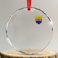 Australia Football Crest Australian Flag Pride Sporty Athletic Jersey Crystal Glass Ornament