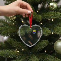 Australia Football Crest Australian Flag Pride Sporty Athletic Jersey Heart Crystal Glass Ornament