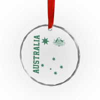 Australia Vintage Federation Star Aussie Coat of Arms Crystal Glass Ornament
