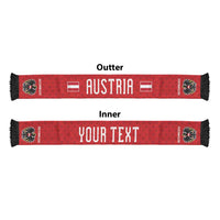 Austria Football Personalized Soccer Scarf Bundesadler Red Checkerboard Eagle