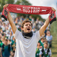 Austria Football Personalized Soccer Scarf Bundesadler Red Checkerboard Eagle