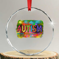 Autism Acceptance Crystal Glass Ornament Accept Understand Love Autistic Support - Wonder Print Shop
