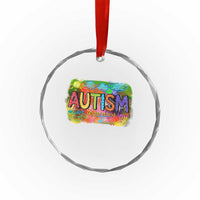 Autism Acceptance Crystal Glass Ornament Accept Understand Love Autistic Support - Wonder Print Shop