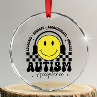 Autism Acceptance Crystal Glass Ornament Advocate Educate Accomodate Include Special Education - Wonder Print Shop