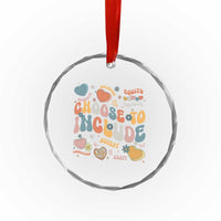 Autism Acceptance Crystal Glass Ornament Choose To Include Inclusion Matters - Wonder Print Shop