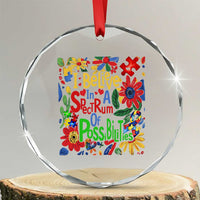 Autism Acceptance Crystal Glass Ornament I Believe In A Spectrum Of Possibilities Retro Boho TS02
