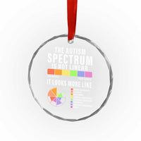 Autism Acceptance Crystal Glass Ornament The Autism Spectrum Is Not Linear - Wonder Print Shop