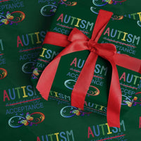 Autism Acceptance Wrapping Paper Roll Neurodivergent Support Infinity Butterfly Symbol