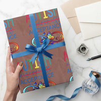 Autism Acceptance Wrapping Paper Roll Neurodivergent Support Infinity Butterfly Symbol