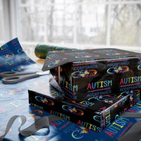 Autism Acceptance Wrapping Paper Roll Neurodivergent Support Infinity Butterfly Symbol