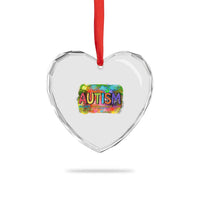 Autism Acceptance Heart Crystal Glass Ornament Accept Understand Love Autistic Support - Wonder Print Shop