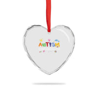 Autism Acceptance Month Heart Crystal Glass Ornament Autism Accept Understand Love SPED Teachers