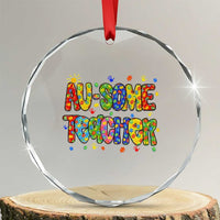 Autism Acceptance Special Education Teacher Crystal Glass Ornament Au Some Teacher