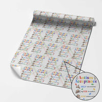 Autism Awareness Acceptance Hand Sign Language SPED Teacher Wrapping Paper Roll