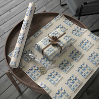 Autism Awareness Blue Butterflies Wrapping Paper Roll Accept Love Understand - Wonder Print Shop