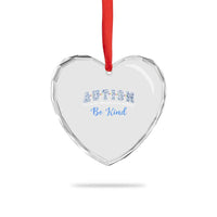 Autism Awareness Heart Crystal Glass Ornament Neurodivergent Pride Infinity Symbol Support