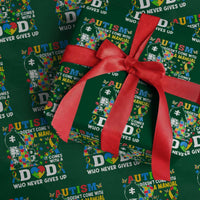Autism Dad Wrapping Paper Roll Autism Doesn't Come With A Manual It Comes With A Dad