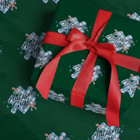 Autism Gigi Coquette Puzzle Piece Pink Bow Wrapping Paper Roll