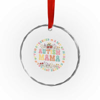 Autism Mama Crystal Glass Ornament Totally Blessed Often Stressed A Bit Of A Mess TS02