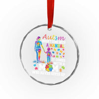 Autism Mom Crystal Glass Ornament Who Never Gives Up Family Support Autistic - Wonder Print Shop