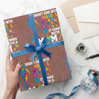 Autism Mom Wrapping Paper Roll Who Never Gives Up Family Support Autistic - Wonder Print Shop