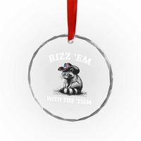 Autism Racoon Cowboy Crystal Glass Ornament Rizz Em With The Tism TS02