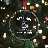 Autism Racoon Cowboy Crystal Glass Ornament Rizz Em With The Tism TS02