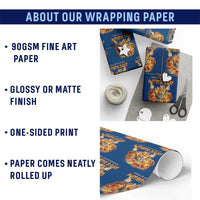Autistic And Gay Skeleton Explosion Wrapping Paper Roll - Wonder Print Shop