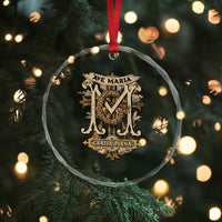 Ave Maria Crystal Glass Ornament Gratia Plena Blessed Mother Mary Hail TS09