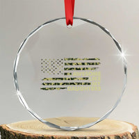 Awesome Like My Daughters Crystal Glass Ornament Parents' Day Camo American Flag TS02