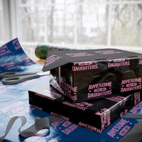 Awesome Like My Daughters Wrapping Paper Roll Funny Girl Dad Fathers Day - Wonder Print Shop